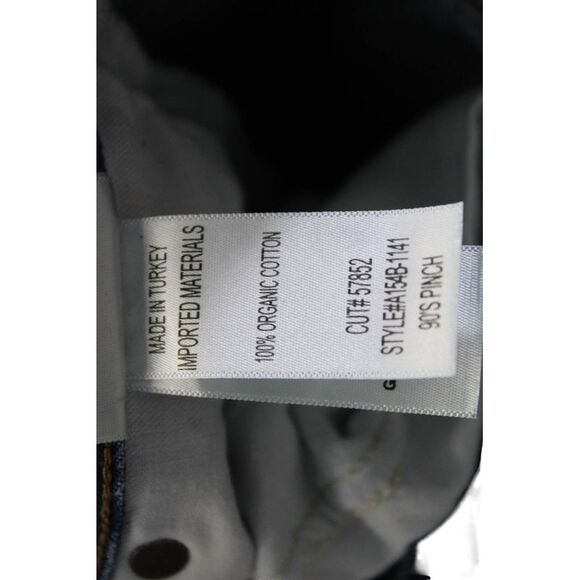 Agolde Womens Cotton Button Closure High Waisted Distressed Jeans Blue Size 24 - Picture 6 of 6